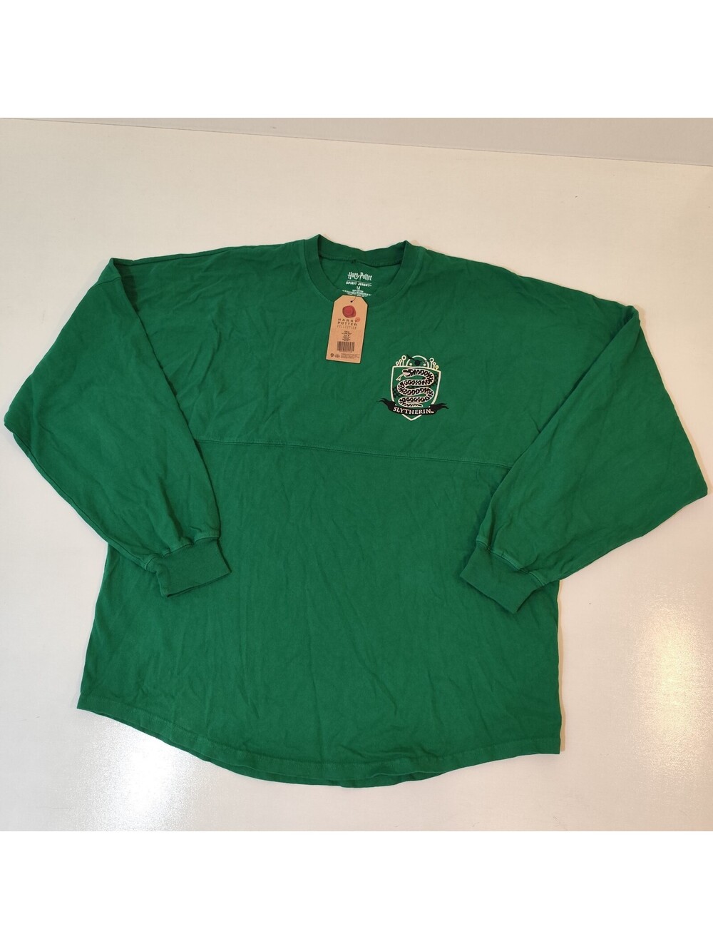Harry Potter Slytherin Spirit Jersey Green Long Sleeve Shirt Wizarding World M